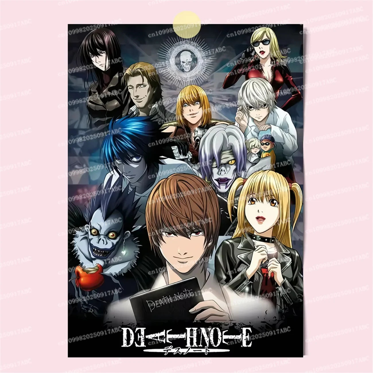 Home Tapestry Japanese Comics Death Note Frameless CanvasLight Yagami Comics Peripheral Misa Amane Indoor Room Decoration