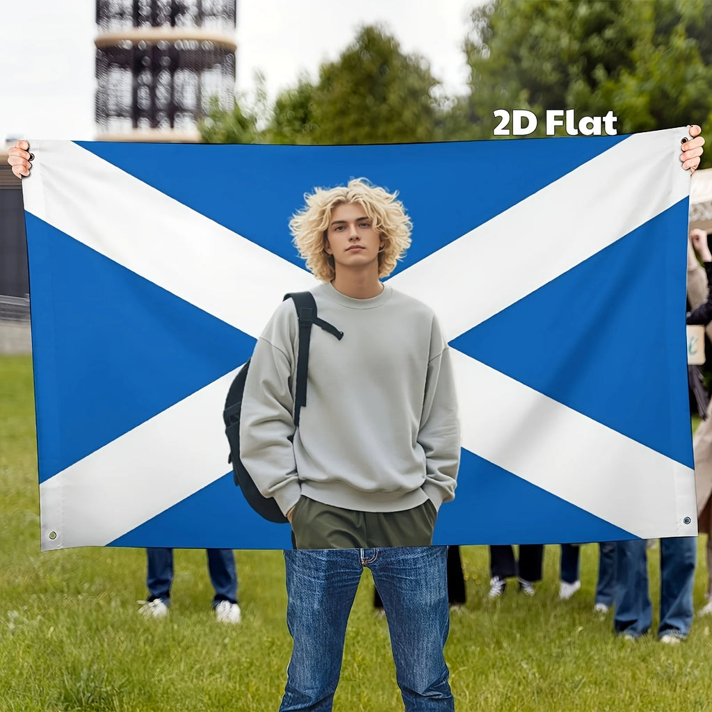 Custom Personalized Scotland Flag Tapestry Banner with Picture, Customizable Flags Tapestry for Room, Bedroom, Wall Decor