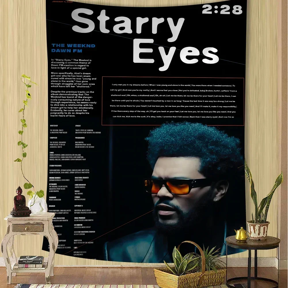 The Weeknd Tapestry Art Printing Art Science Fiction Room Home Decor Wall Art Decor