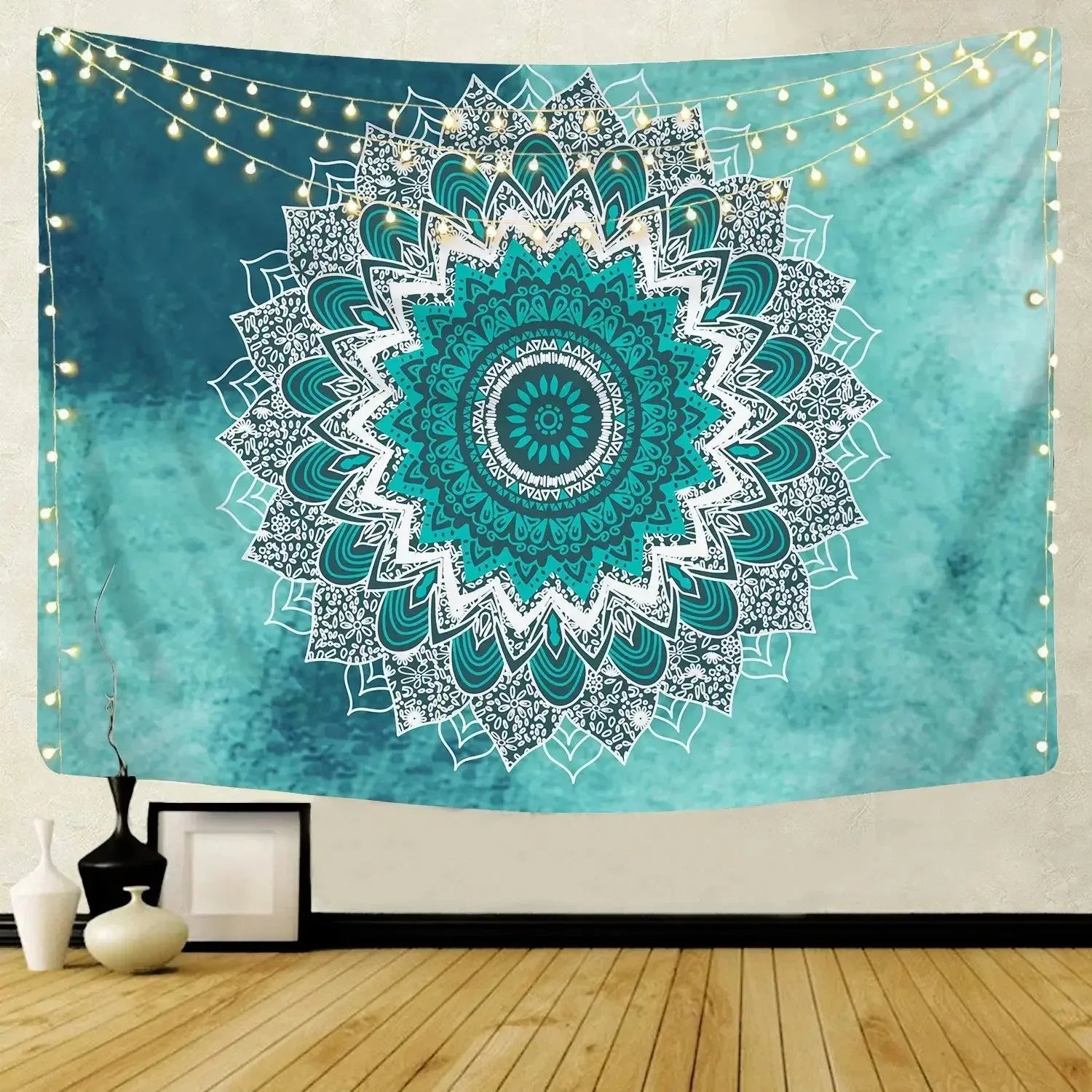 Bohemian Decorative Wall Cloth Tapestry Psychedelic Hippie Night Moon Tapestry Mandala Tapestry Indian Mandala