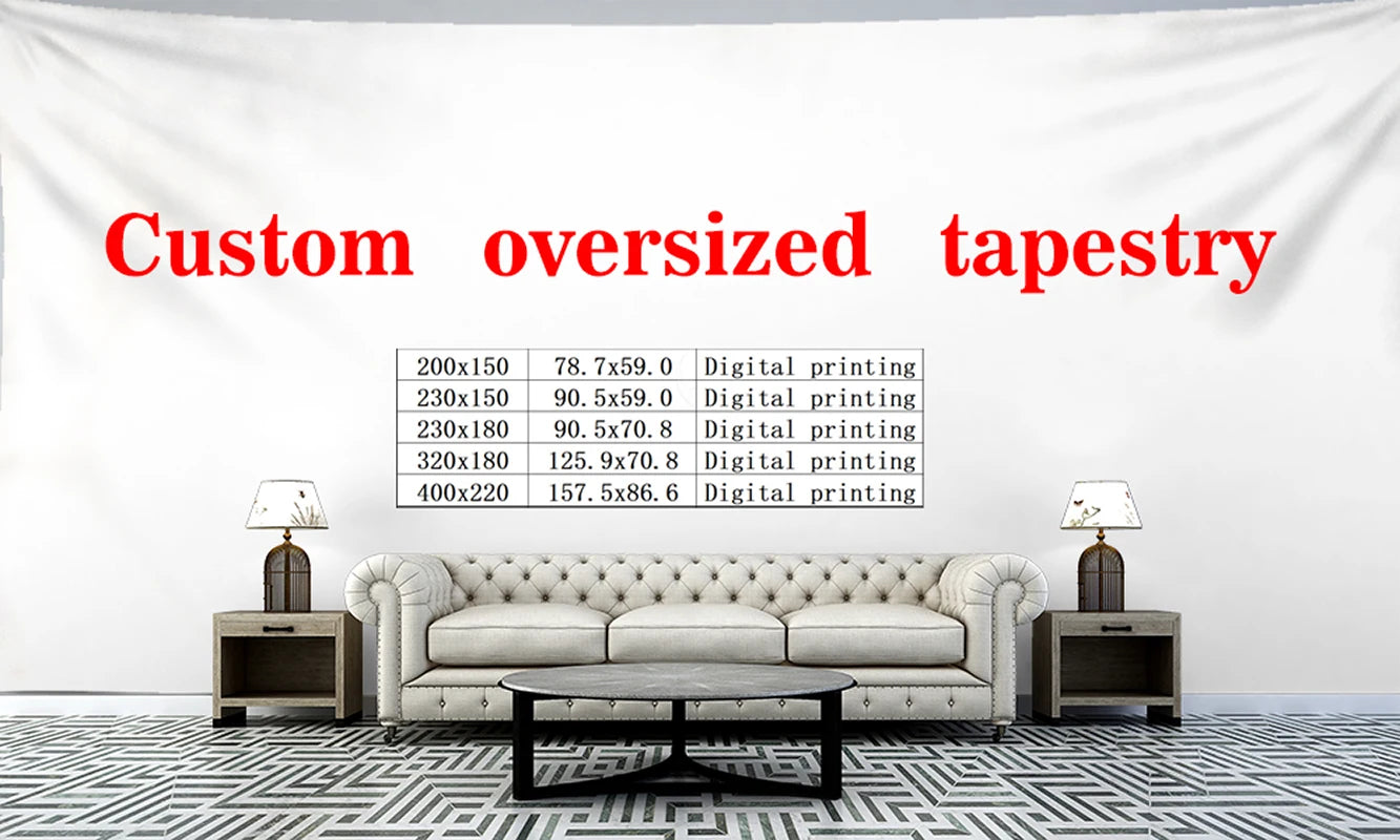 Customized Tapestry Boho Mandala Tapestries Witchcraft Wall Tapestry Print Your Photo Hippie Wall Hanging Blanket Tapestry