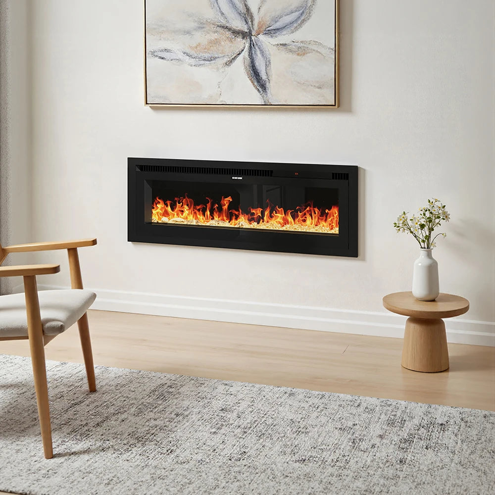 【Breeins】Electrical Fireplace with Remote, Home Decor 12 Vibrant Flame Colours, Adjustable Heating Modes, and Safety Features
