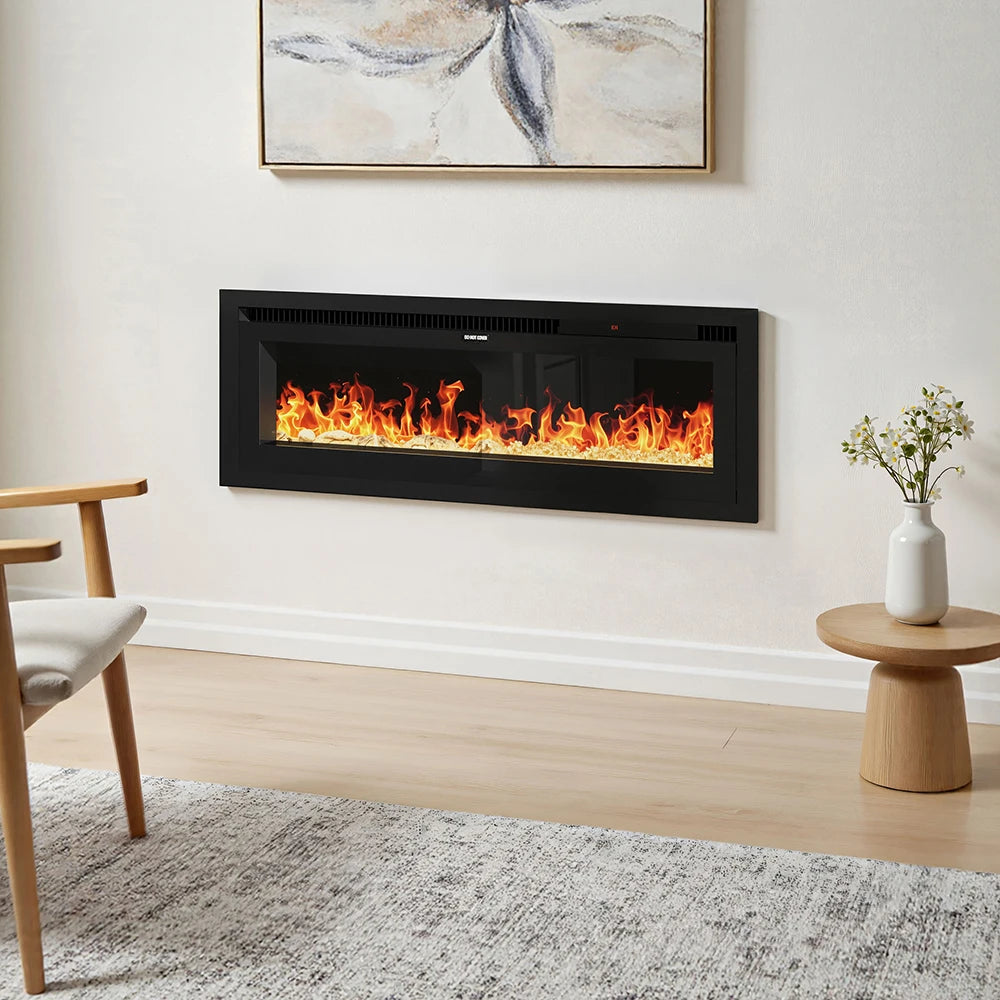 【Breeins】Electrical Fireplace with Remote, Home Decor 12 Vibrant Flame Colours, Adjustable Heating Modes, and Safety Features