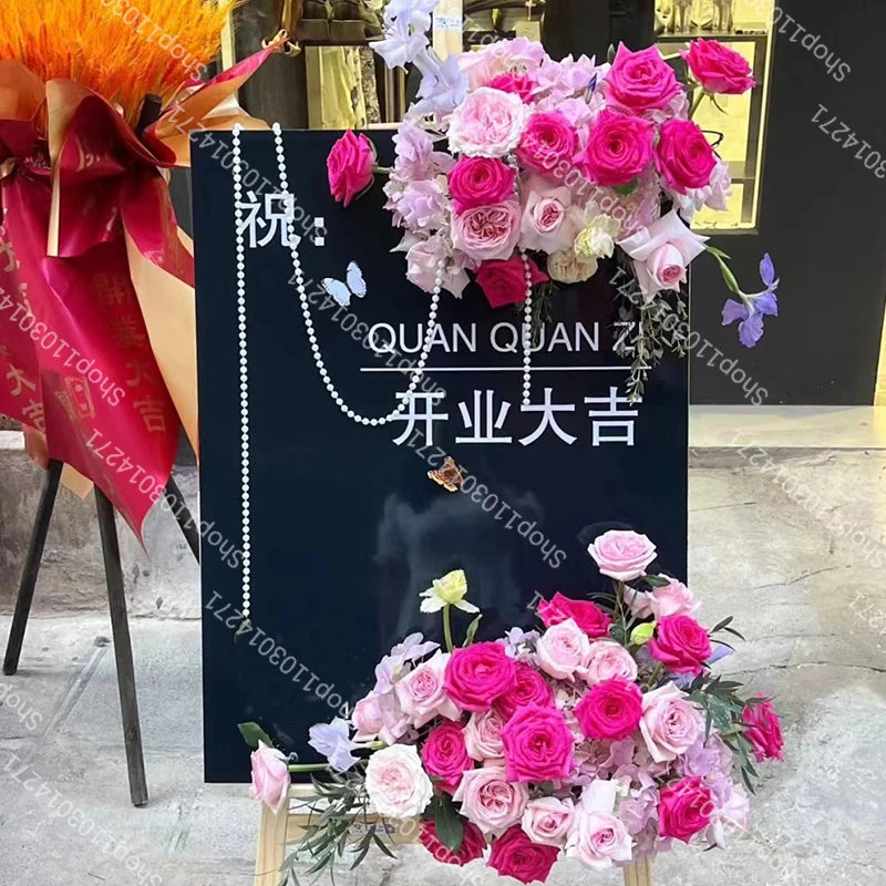 Artificial Flower Road Lead Floor Flower Row Welcome Sign Decor Wedding Hanging Flowers Row Centerpiece Party Decoration