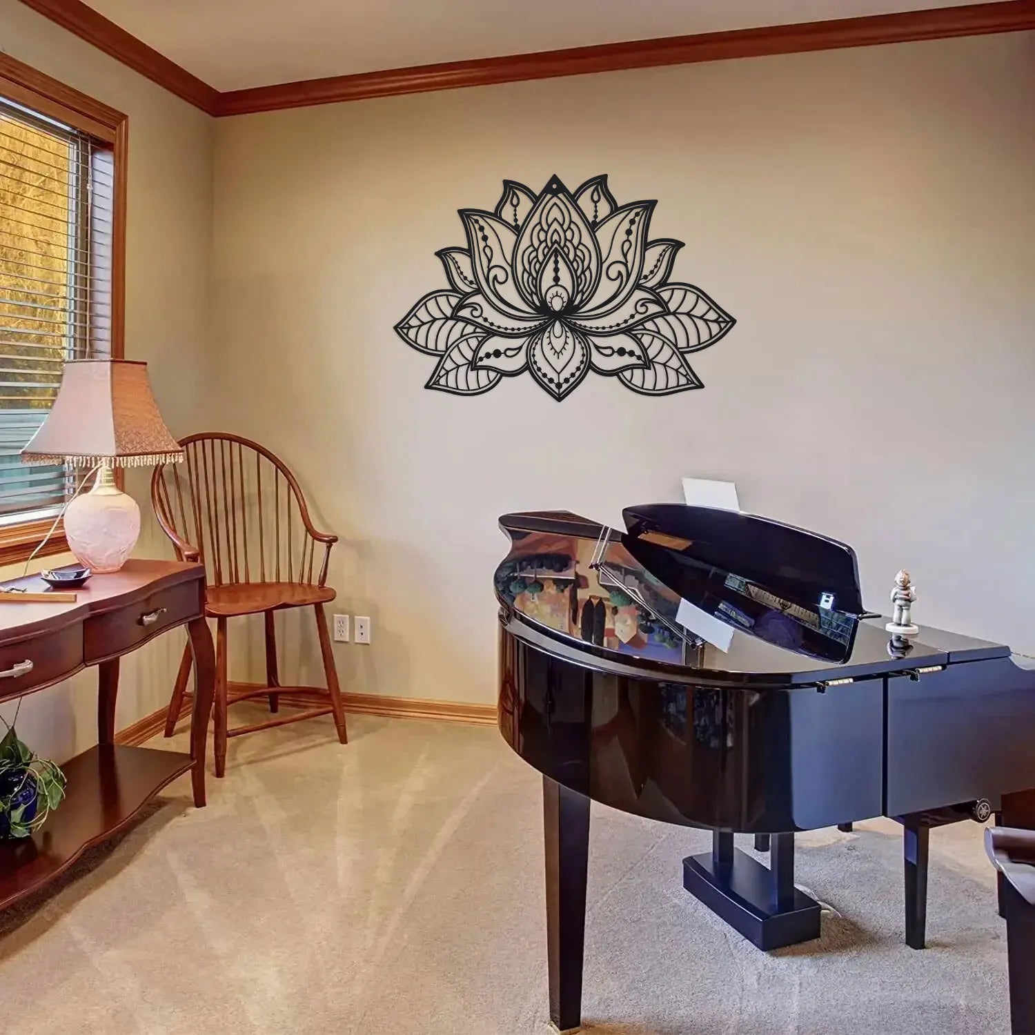 1Pc Metal Lotus Flower Mandala Wall Art, Metal Wall Decor, Meditation Room Decor, Lotus Wall Decor, Zen Decor, Yoga Gifts