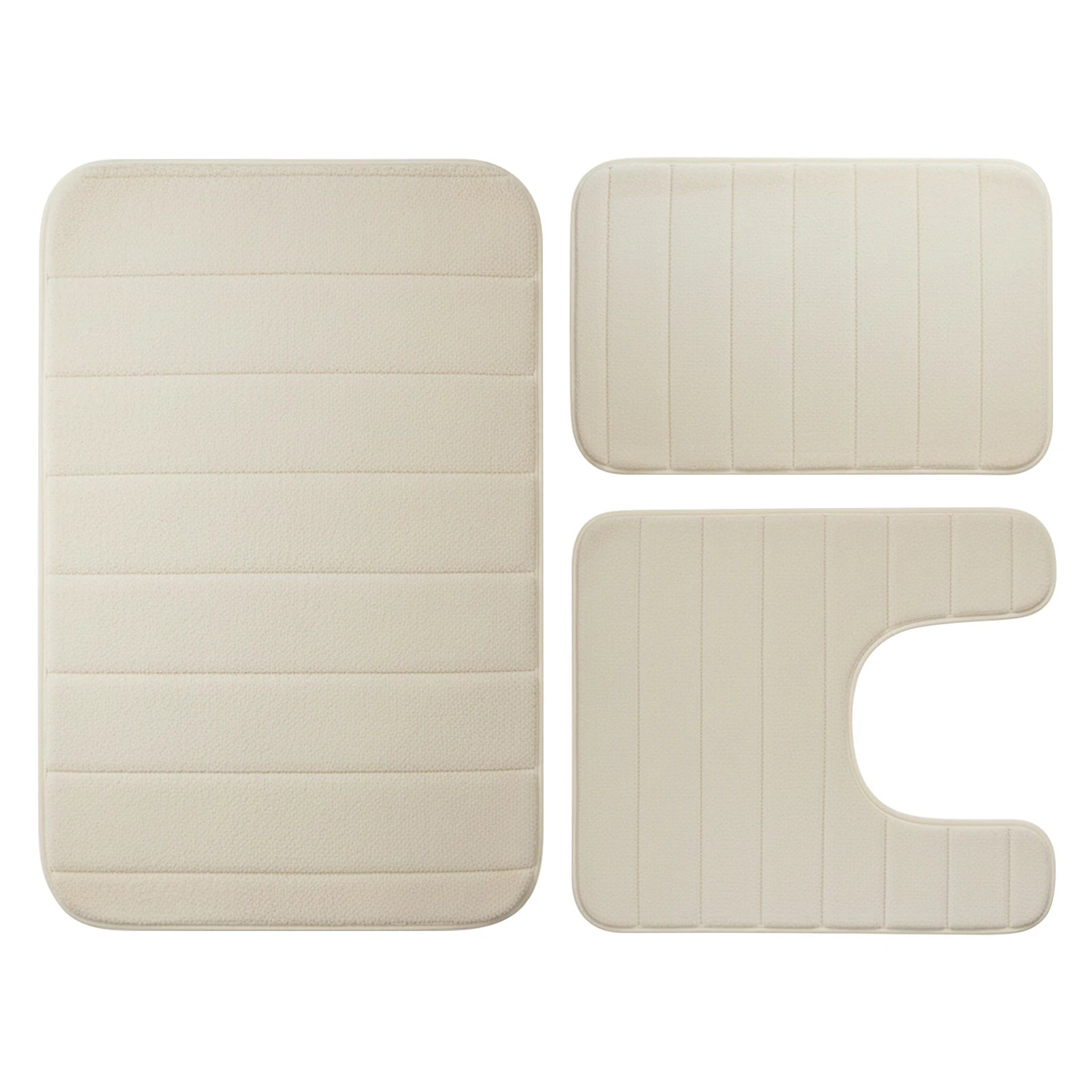 3 Pieces Memory Foam Bath Rugs Absorbent Bathroom Rugs Non-Slip Washable Bathroom Mats Bath Mats for Bathroom Floor Rugs Carpets