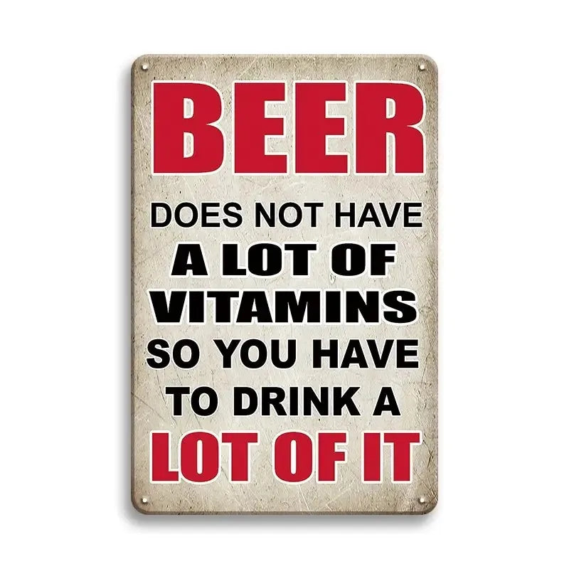 1pc Vintage beer Metal Tin Sign , Vintage Plaque Decor, Wall Art Decor, For Room Decor, Home Decor, Restaurant Decor, Bar Decor,