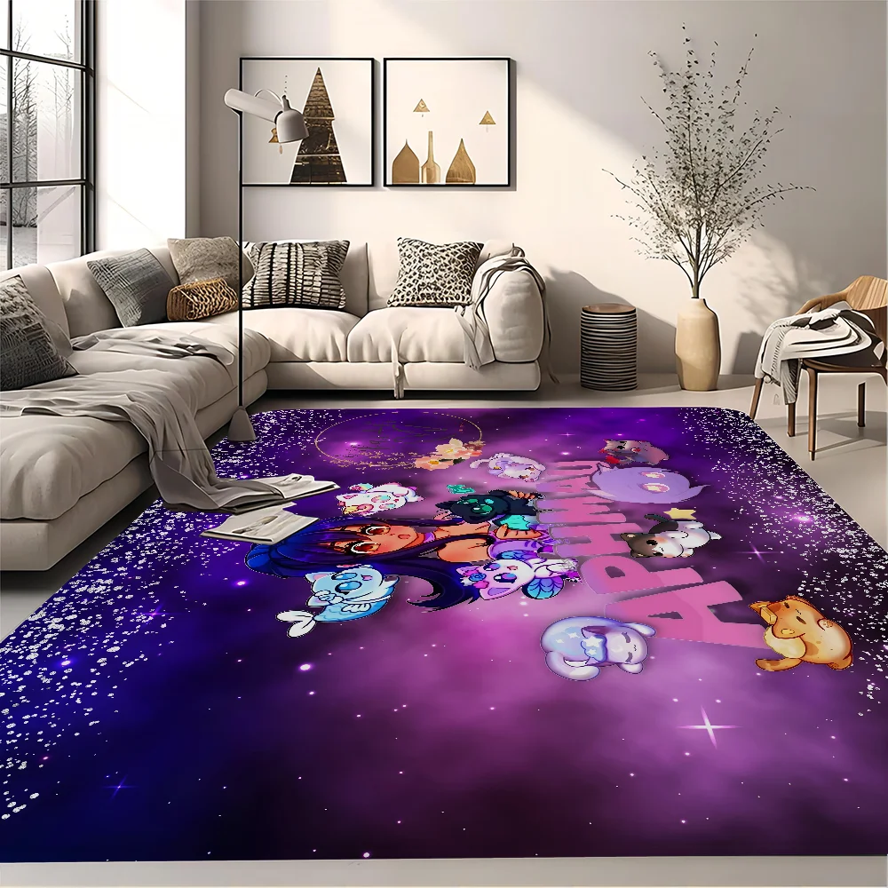 Cute Aphmau with Wings Long Rugs Cheaper Anti-slip Modern Living Room Balcony Printed Bedside Area Rugs