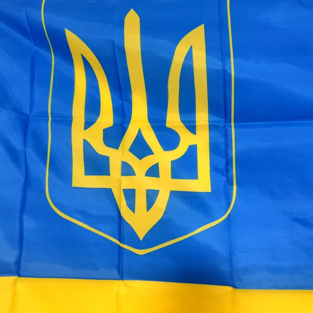 Polyester Tapestry for Decoration, Garden Interior Banner, Ukraine Flag, 90x150cm
