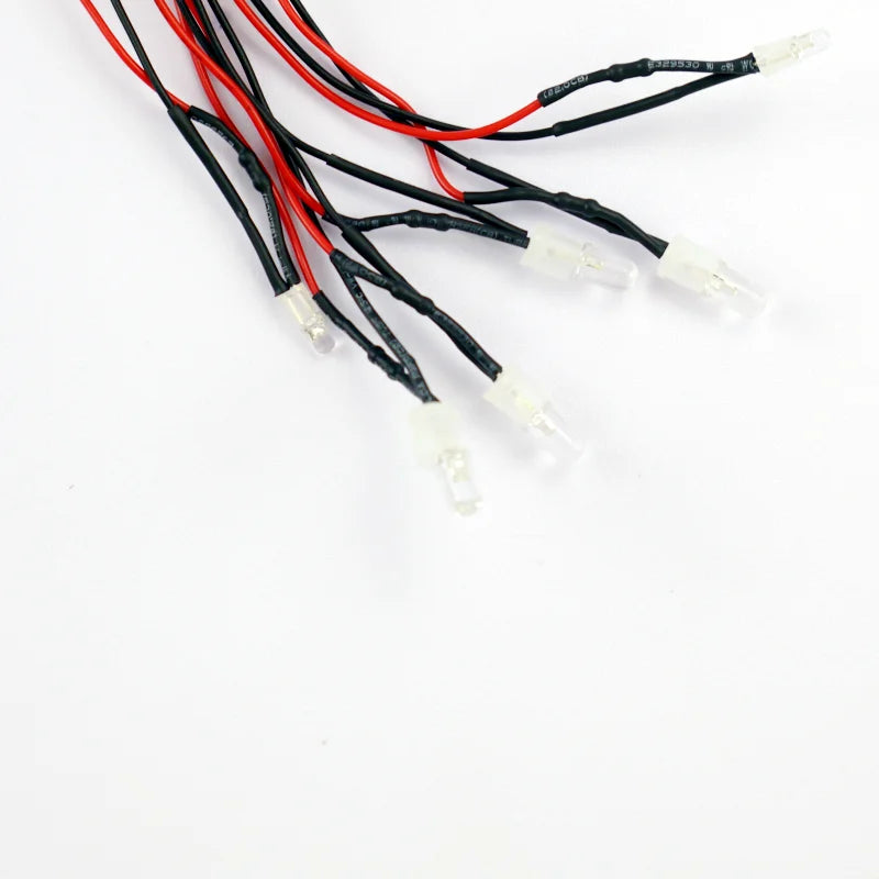 RC model car lights, 2  4  6  8  red and white  3/5mm LED cup,  spot  light