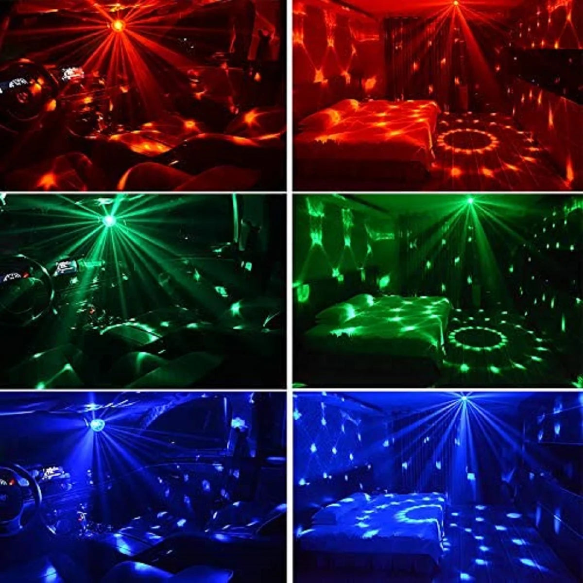Disco Ball Lights DJ Party Lights Family Holiday Party Decorative Lights USB LED Mini DJ Stage Lights Strobe Lights