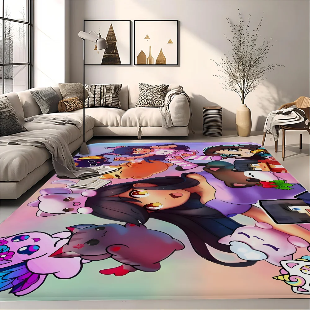 Cute Aphmau with Wings Long Rugs Cheaper Anti-slip Modern Living Room Balcony Printed Bedside Area Rugs