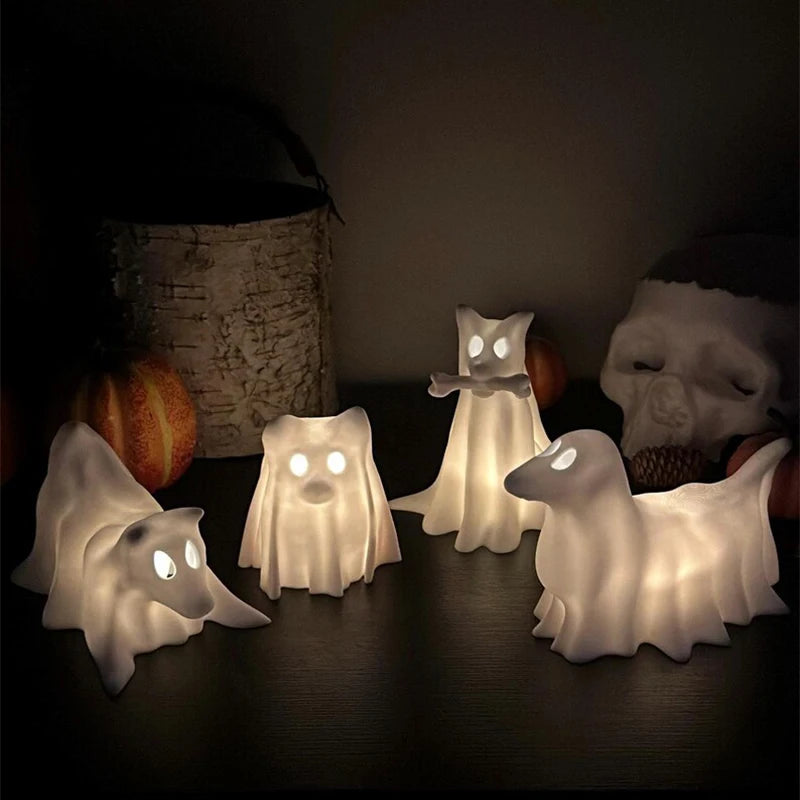 Halloween Ghost Decoration - Perfect Gift for Halloween Home Decor and Dog Lovers, Halloween Decoration - Ghost Dog Halloween Decor (Lights Not Included)