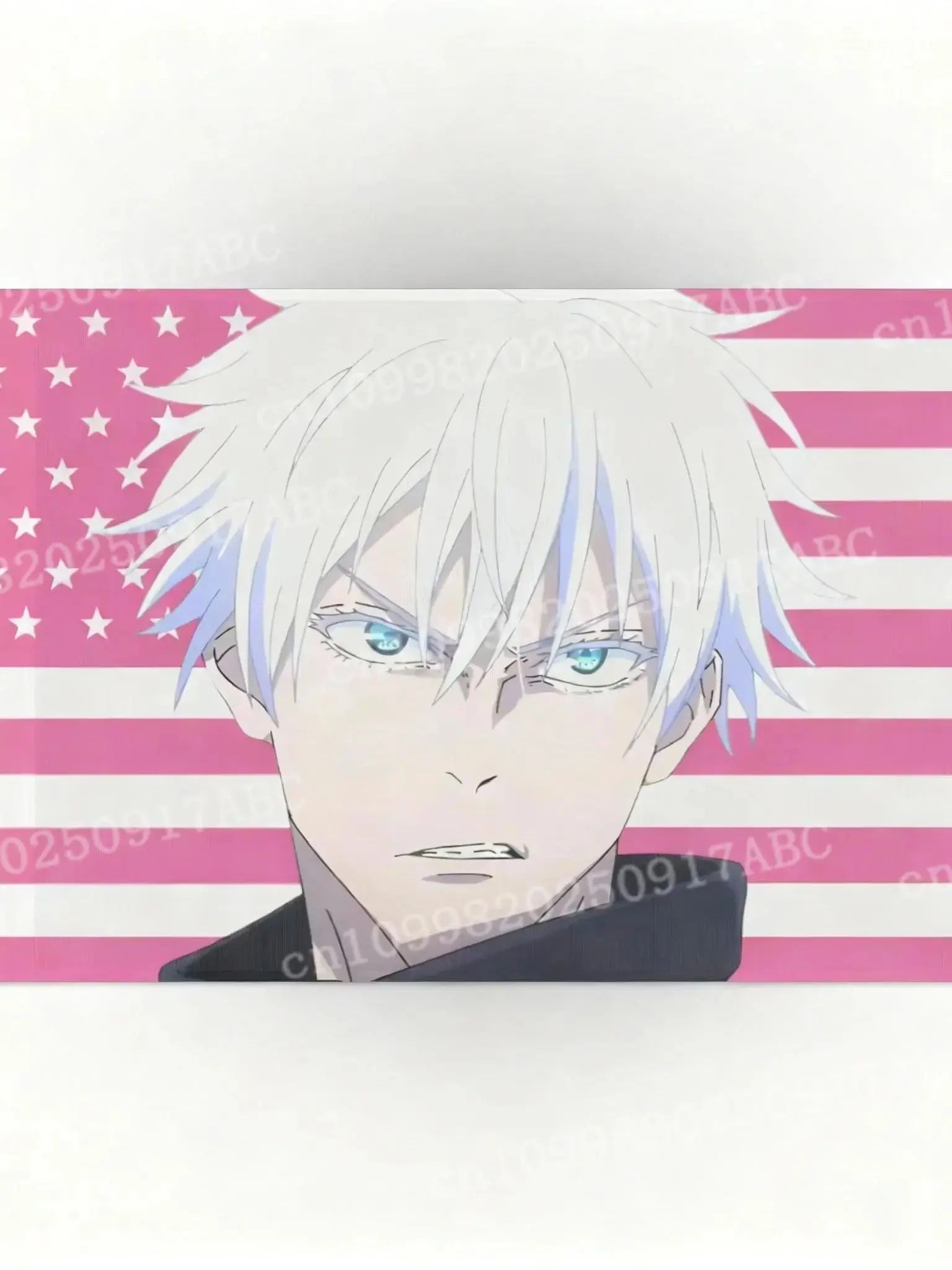 Anime Tapestry Satoru Gojo Pink Flags Wall Tapestries Bedroon Wallpapers Background Wall Cloth Party Banner Decor Home Tapestry