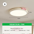 Pink Bow Children's Room Ceiling Light LED Princess Room Lamp French Cream Style Baby Room Study Room Girl Bedroom Ceiling Lamps