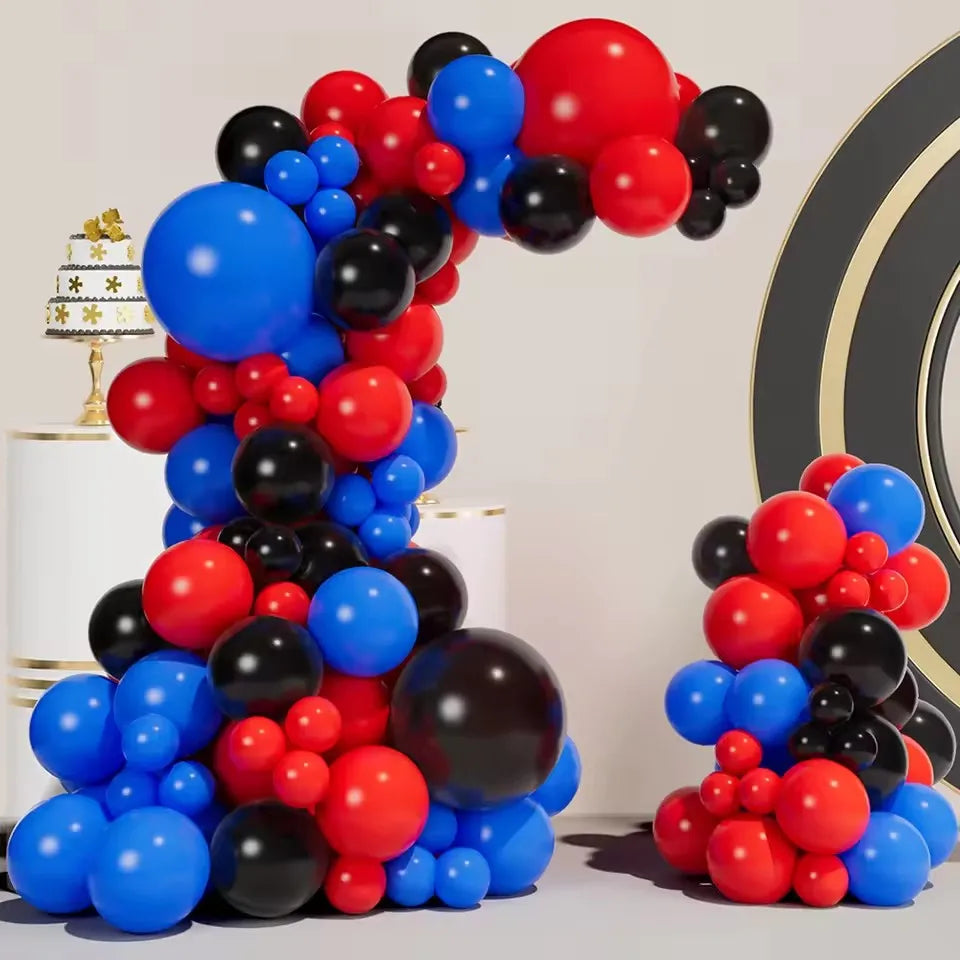 95PCS Red Blue Balloon Garland Arch Kit Set Birthday Decor Graduation Decor Celebration Decor Indoor Decor Party Decor Supplies