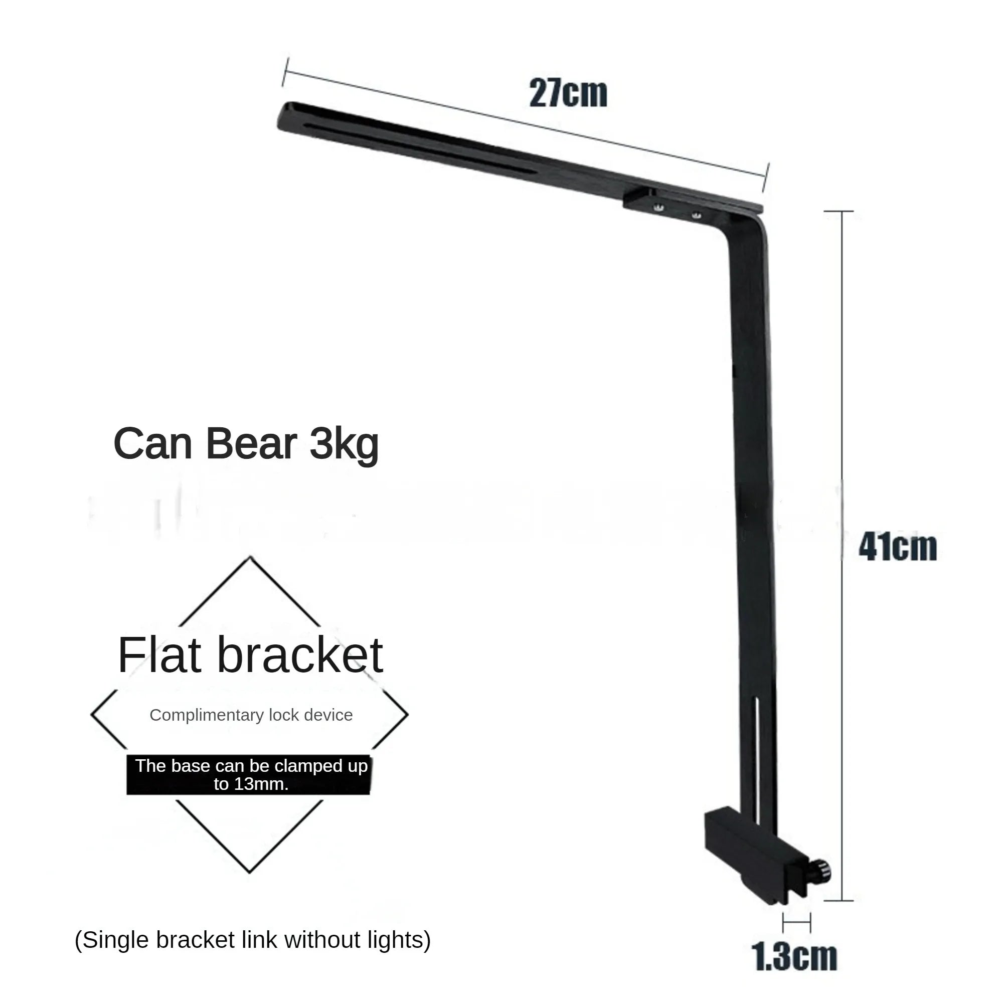Aluminum Alloy Brushed Fish Tank Light Bracket – Versatile Clamp Mount for Tube, Pendant & Strip Lights