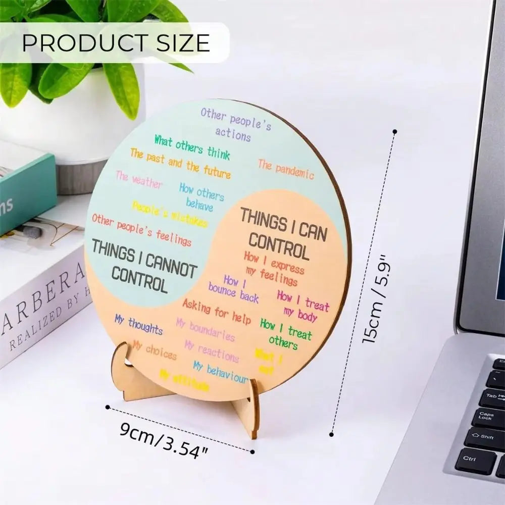 Therapy Office Desk Decor Mental Health Office Emotions Chart Psychology Decor with Stand Double Sided