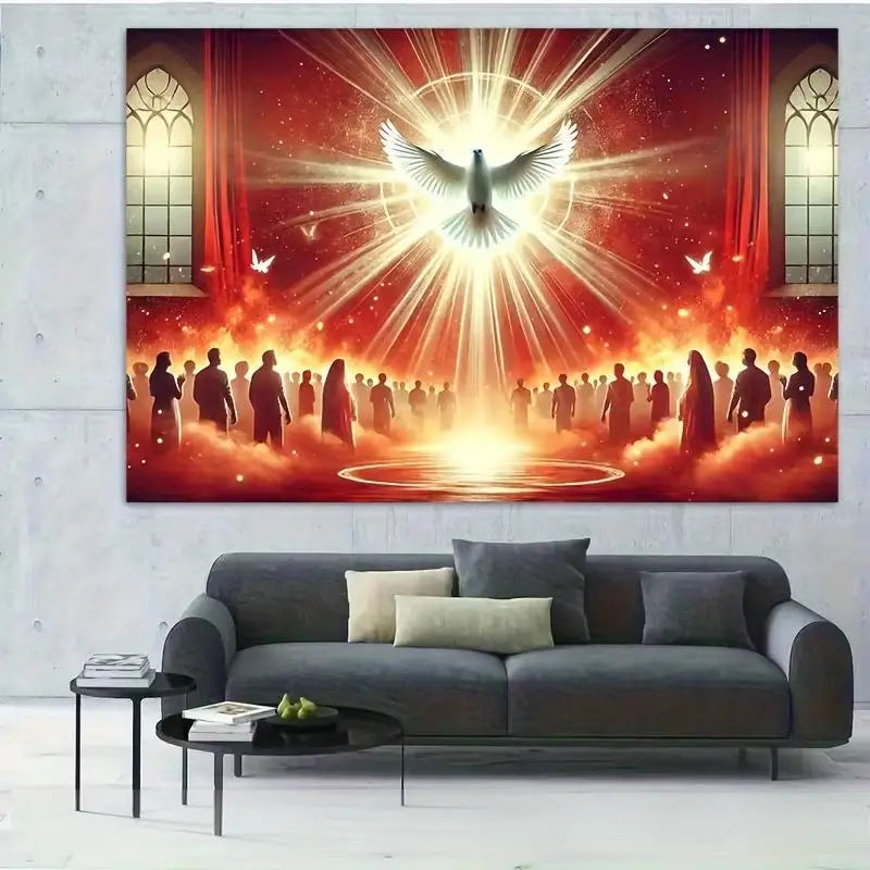 1pc Sacred Themed Tapestry, Classic Religious Style Art Decor, Perfect for Chapel, Sacred Events and Home Interior Decor