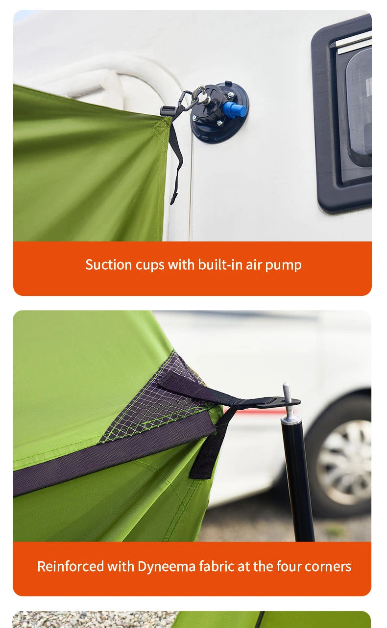 Caravan Awning Tent RV Screen Room Family Room Camper Privacy Room Sunshade Campervan Tent Outdoor Camping Shelter