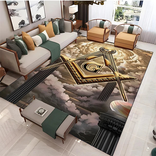 Freemasonry Modern Rugs home capital community freemason area rugs non-slip mats decorative personalized gift carpet door mat