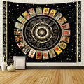 1pc Tarot Card Tapestry, Twelve Constellations Tapestry, Sun Moon Starry Sky Tapestry, Altar Witchcraft Divination Set Tapestry