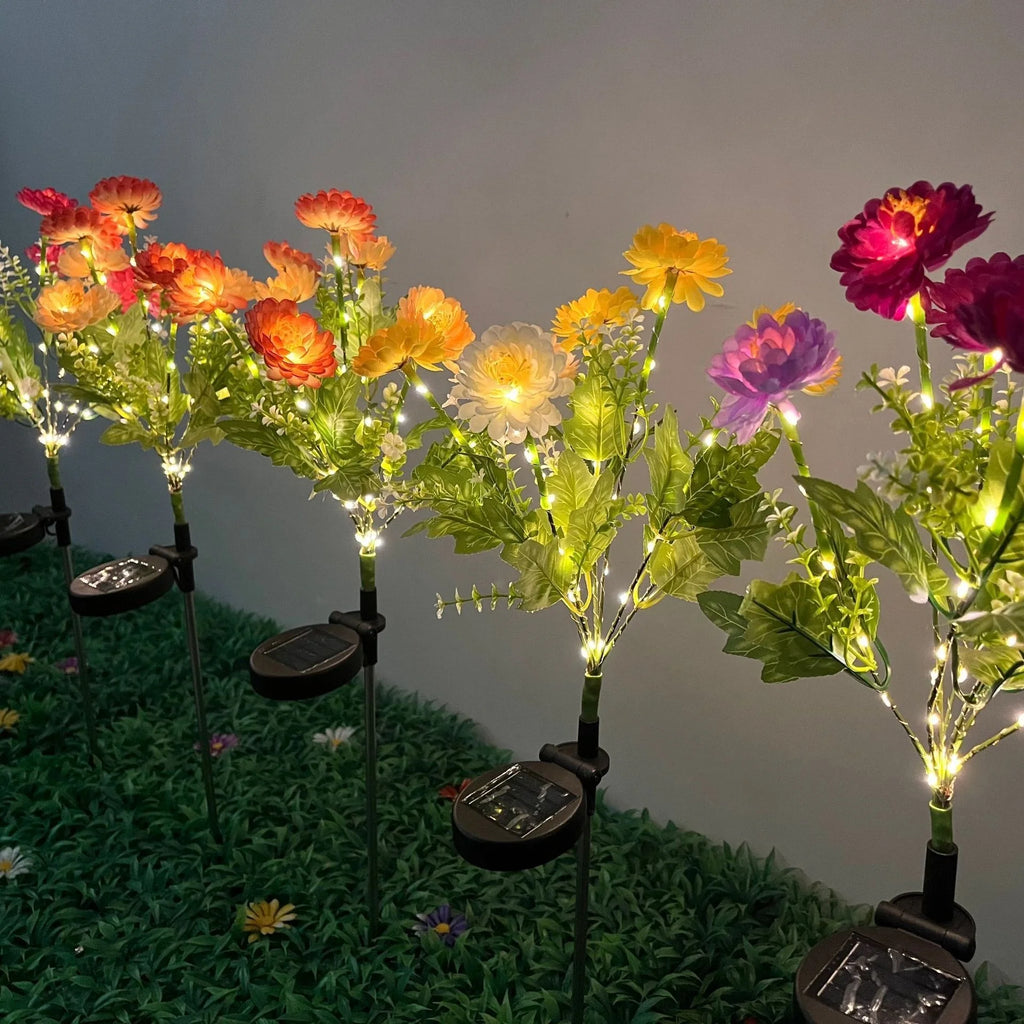Snow Lotus Lawn Lights Solar Lights Outdoor Lighting Garden Lights Patio Patio Garden Decorative Flower Party Wedding Lights