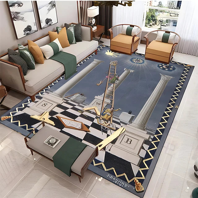 Freemasonry Modern Rugs home capital community freemason area rugs non-slip mats decorative personalized gift carpet door mat