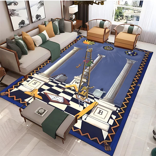 Freemasonry Modern Rugs home capital community freemason area rugs non-slip mats decorative personalized gift carpet door mat