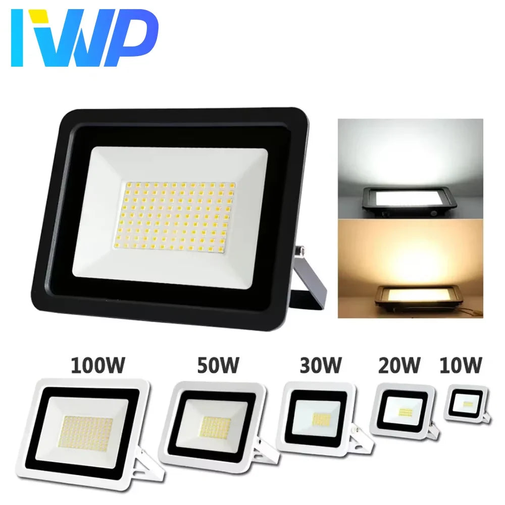 LED Flood Light 10W 20W 30W 50W 100W 220V IP68 Waterproof Outdoor Spotlight Garden Street Lamp Projector Lamp Wall LED Reflector