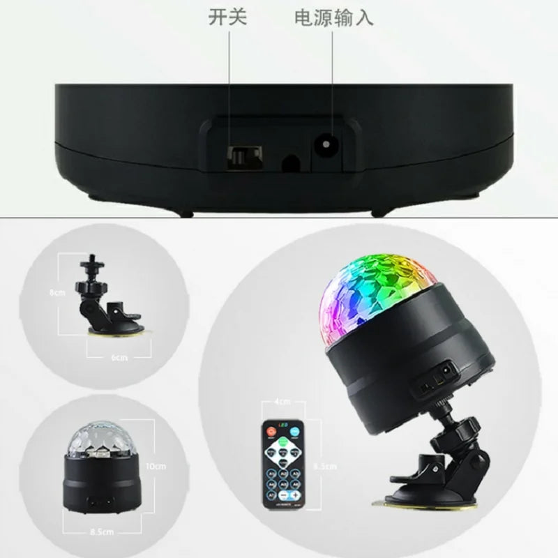Disco Ball Lights DJ Party Lights Family Holiday Party Decorative Lights USB LED Mini DJ Stage Lights Strobe Lights