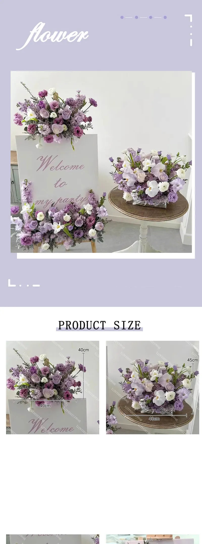 Artificial Flower Road Lead Floor Flower Row Welcome Sign Decor Wedding Hanging Flowers Row Centerpiece Party Decoration