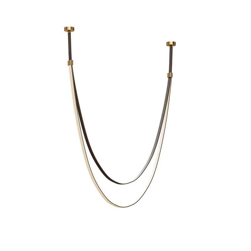Nordic Lamp Designr Fashionable Light Luxury Flexible Belt Dimmable Chain Chandeliver Room Art Hall Home Decor Pendant Light LED