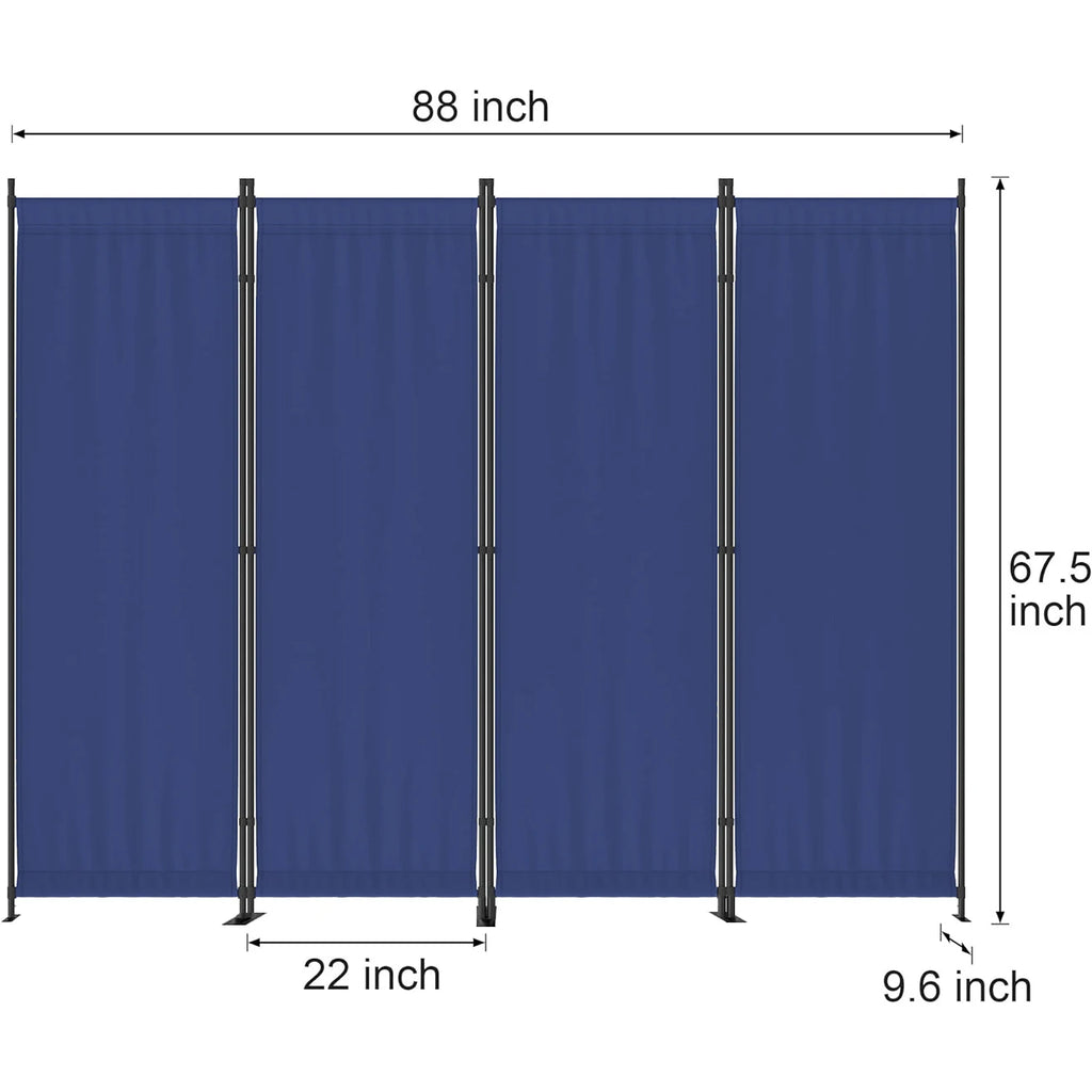 Room Divider, 4 Panel Folding Privacy Screens, Portable Room Partition for Room Separator, Room Divider Panel Freestanding
