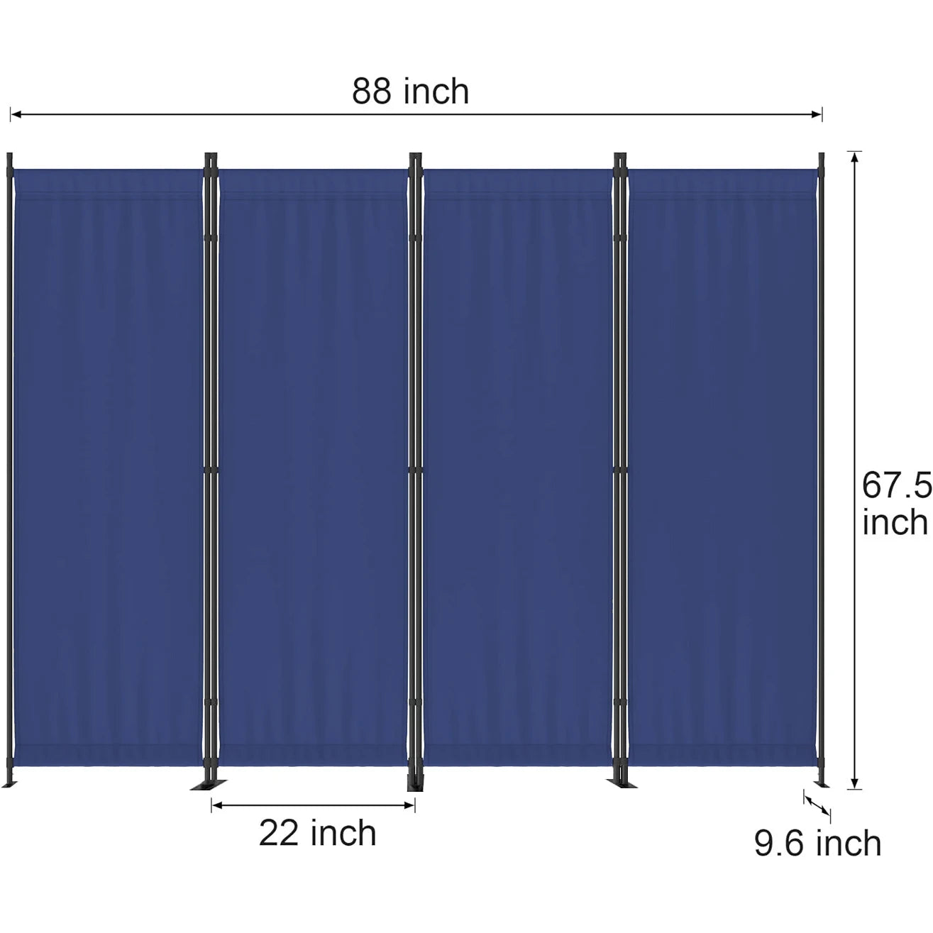 Room Divider, 4 Panel Folding Privacy Screens, Portable Room Partition for Room Separator, Room Divider Panel Freestanding