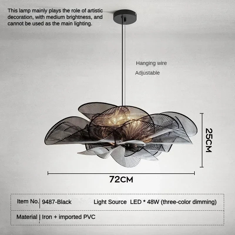2026 Nordic Classic Ceiling Lamps Black/White PVC Modern Designer Lamp Bedroom Home Decor Lighting Dining Room LED Pendant Light
