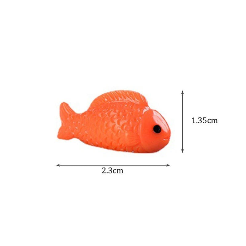 1-6pc Shark Seahorse Fish Miniature Figures Decorative Mini ocean Fairy Garden Animal Moss Micro Landscape Ornaments Resin decor