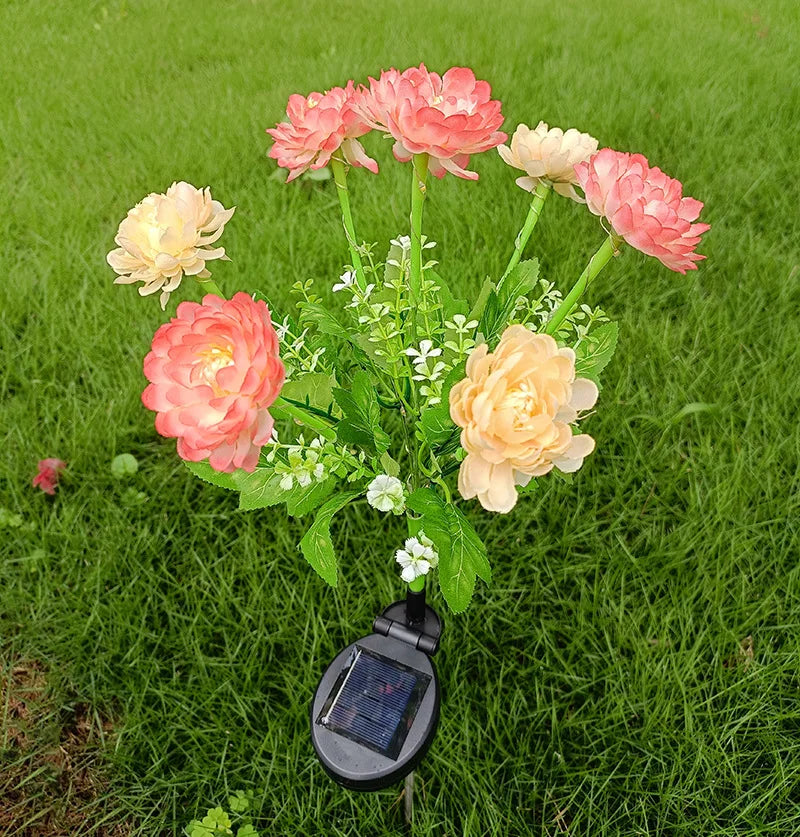 Snow Lotus Lawn Lights Solar Lights Outdoor Lighting Garden Lights Patio Patio Garden Decorative Flower Party Wedding Lights