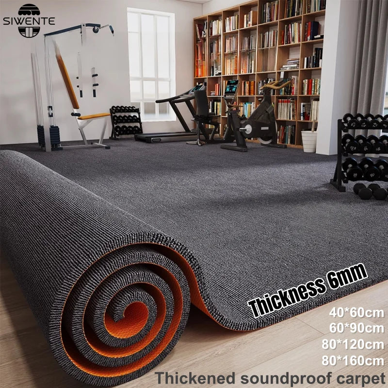 Kitchens Bedroom Rug Water Uptake Home Decor Solid Color Thickened Soundproof Carpet Shock Absorption Silent Floor Mat for Gym