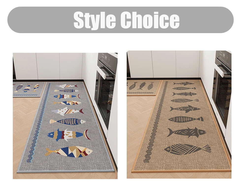 Rugs for Kitchen Floor Mat Anti-slip Dirt-resistant Foot Mats Home Laundry Balcony Oil-proof Mats Washable Easy Clean Rug 양탄자