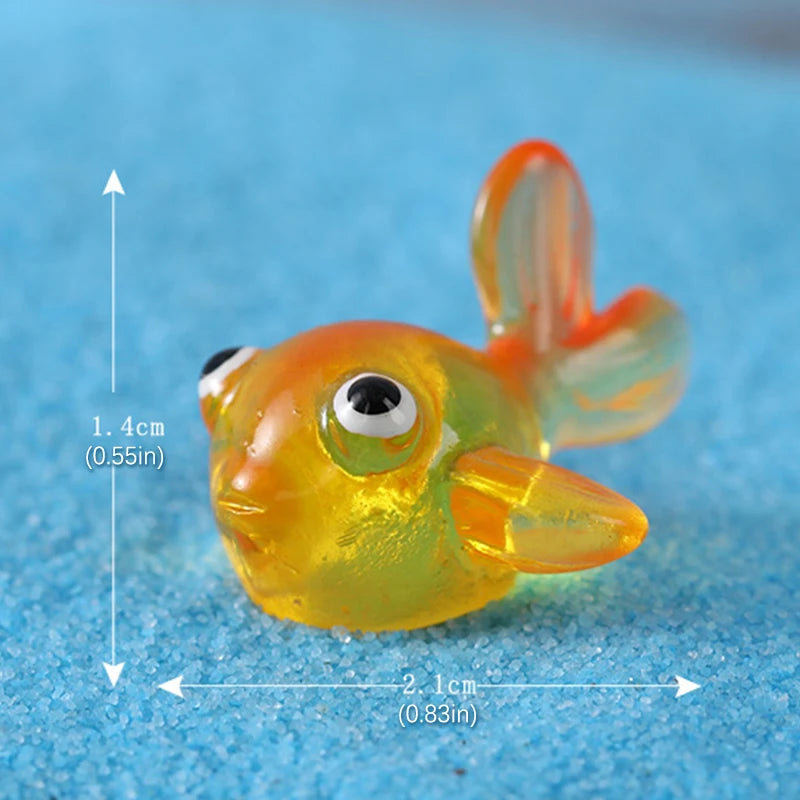 1-6pc Shark Seahorse Fish Miniature Figures Decorative Mini ocean Fairy Garden Animal Moss Micro Landscape Ornaments Resin decor