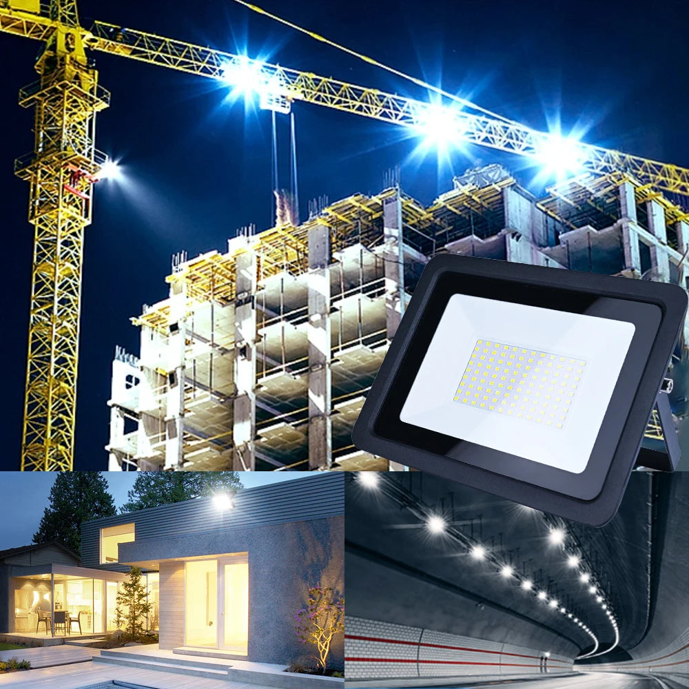 LED Flood Light 10W 20W 30W 50W 100W 220V IP68 Waterproof Outdoor Spotlight Garden Street Lamp Projector Lamp Wall LED Reflector