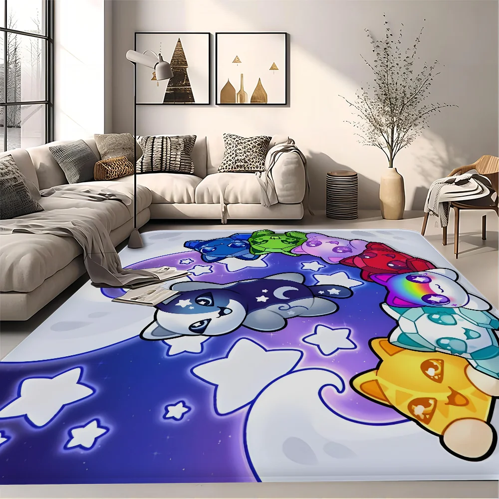 Cute Aphmau with Wings Long Rugs Cheaper Anti-slip Modern Living Room Balcony Printed Bedside Area Rugs