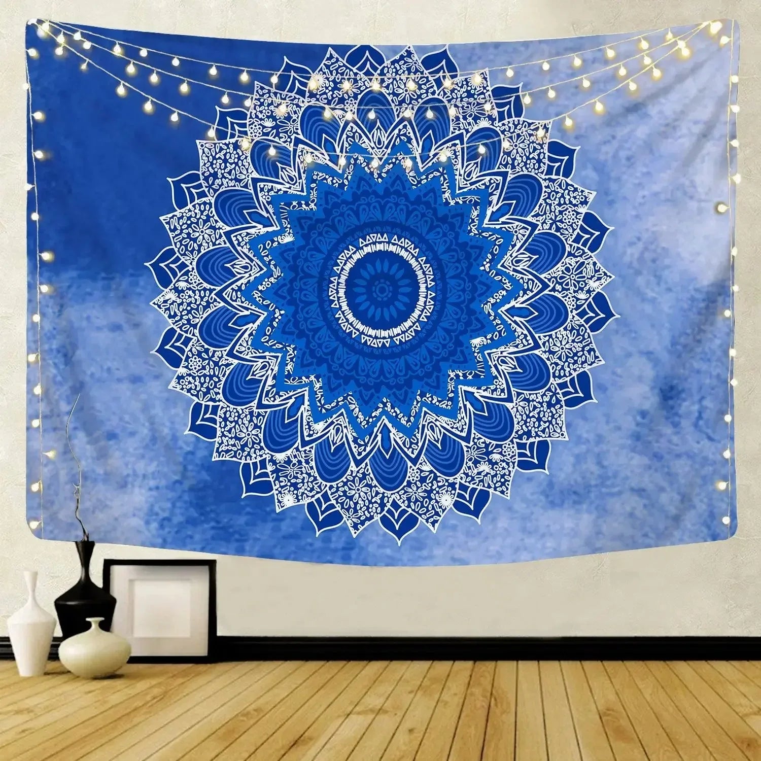 Bohemian Decorative Wall Cloth Tapestry Psychedelic Hippie Night Moon Tapestry Mandala Tapestry Indian Mandala